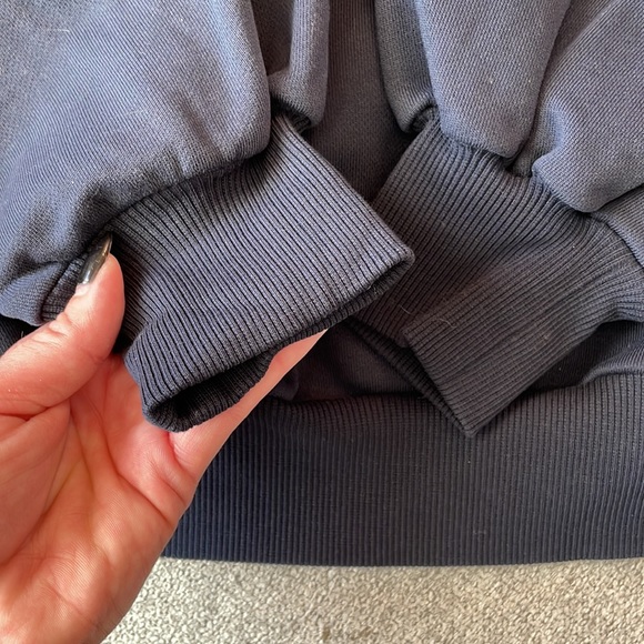 Cinq a Sept Gem Embellished Sweatshirt Navy Blue Crewneck Pullover RETAIL $295 - Picture 8 of 8